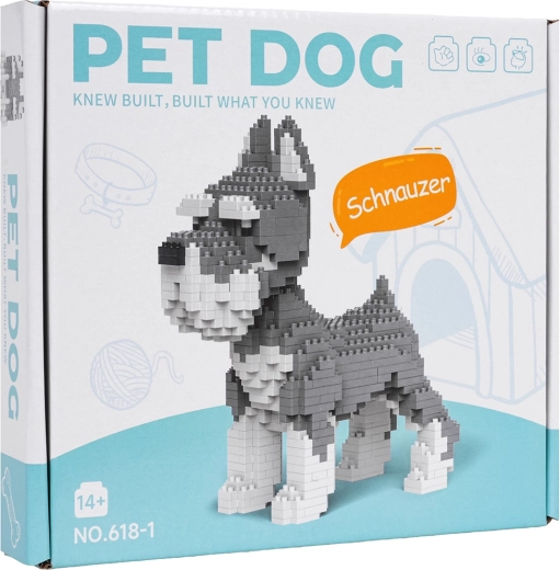 Set da costruzione schnauzer da 800 pezzi