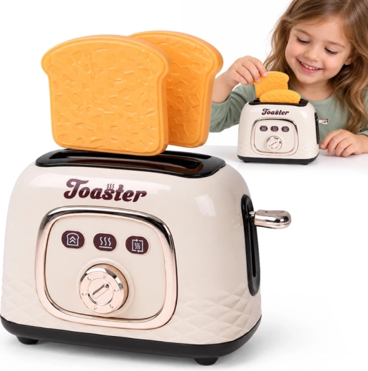 Tostapane giocattolo per bambini con fette di pane che saltano