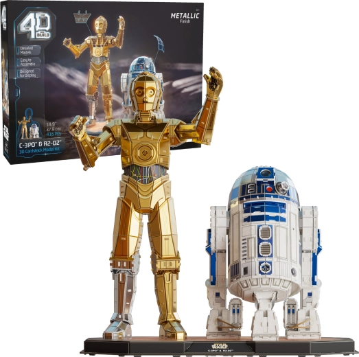 Modello puzzle 3D 4D Build Star Wars C-3PO e R2-D2