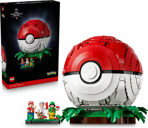 LEGO Pokémon Pokéball iconica con allenatori