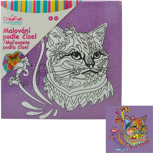 Pittura su tela – gatto 30 × 30 cm