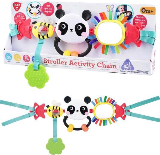 Playgo gioco sospeso per passeggino panda e ape