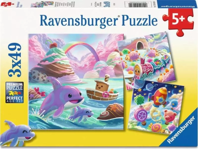 Puzzle Ravensburger Regno dolce 3x49 pezzi