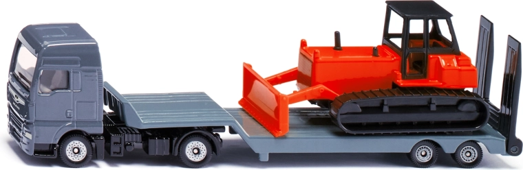 Siku Super trattore stradale lungo con bulldozer 1:87