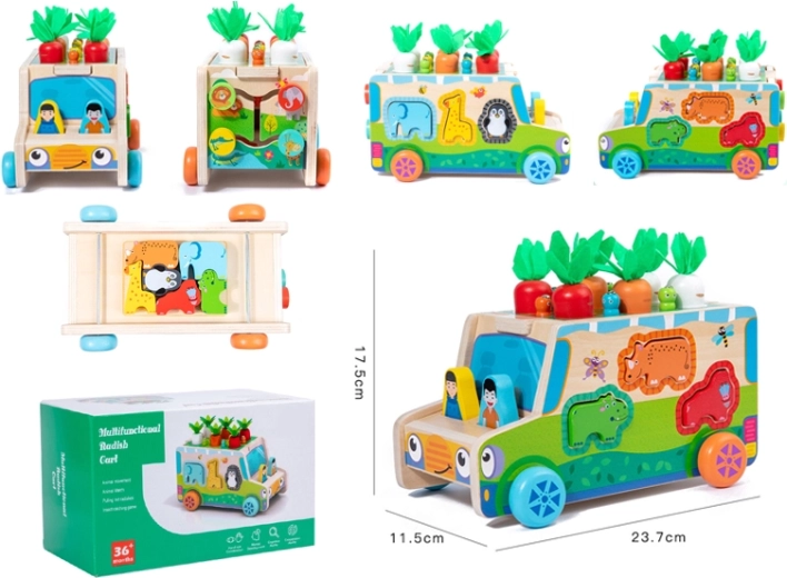 Macchinina per bambini con carotine e classifica forme