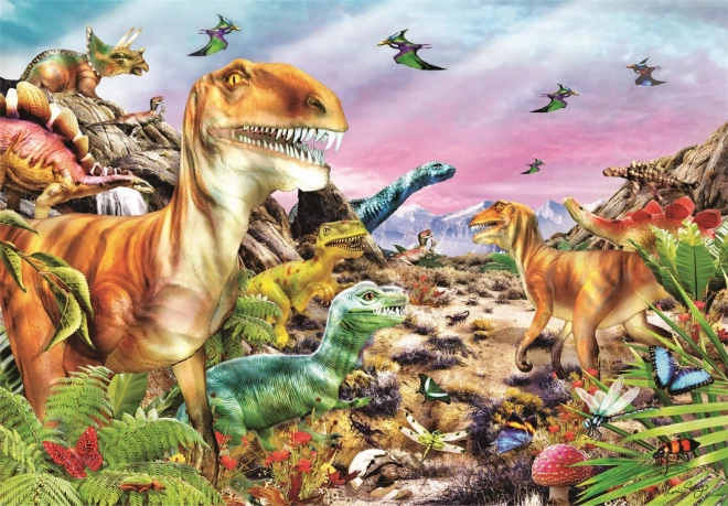 Puzzle 104 pezzi – terra dei dinosauri CLEMENTONI