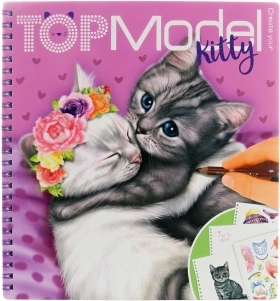Studio di moda per gattini – quaderno creativo con adesivi