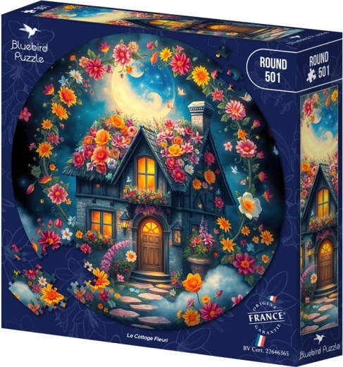Puzzle rotondo Bluebird Casetta fiorita 501 pezzi
