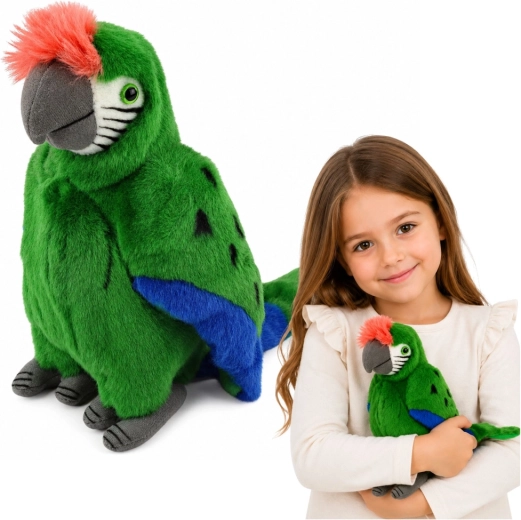 Pappagallo ara di peluche – verde 24 cm