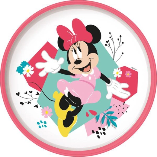 Piatto di plastica con fondo antiscivolo MINNIE 19,5 cm
