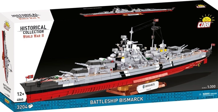 COBI II WW corazzata Bismarck set da costruzione 1:300 (3204 pezzi)