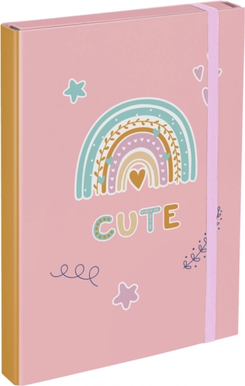 BAAGL cartellina A4 per quaderni, Arcobaleno rosa