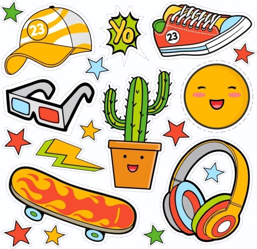 Toppe termoadesive YO – foglio piccolo con motivi estivi