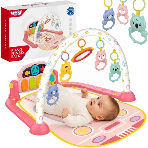 Woopie Baby tappetino gioco interattivo con pianoforte 3 in 1 per neonati