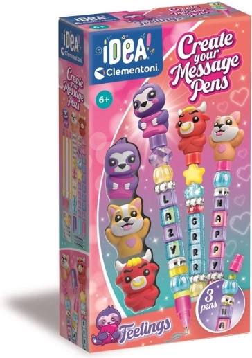 Mini fabbrica di penne con messaggi Emozioni – set creativo