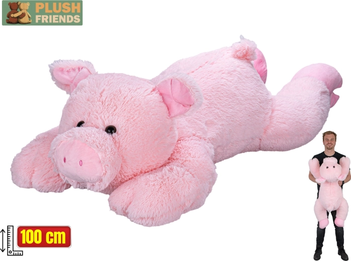 Maiale di peluche 100 cm – Plush Friends