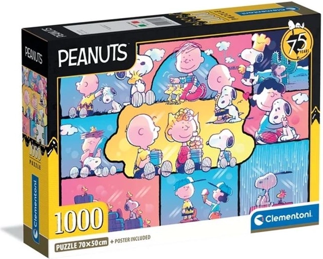 Clementoni puzzle compatto 1000 pezzi Peanuts