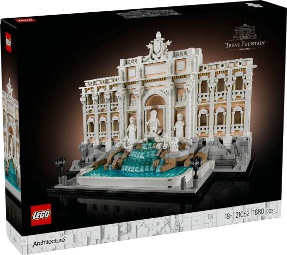 Lego architecture fontana di trevi set da costruzione per adulti
