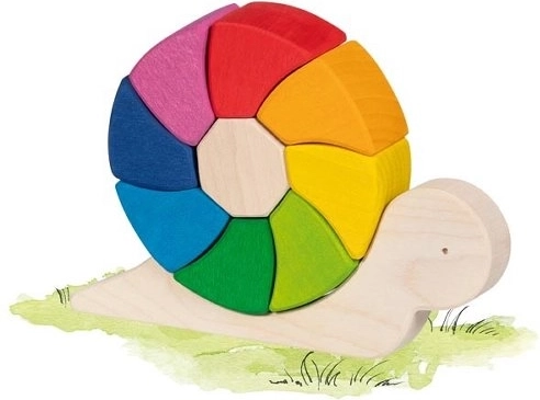 Puzzle e costruzioni in legno lumaca Pauline