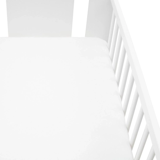Lenzuolo con angoli in jersey per lettino New Baby 120 × 60 cm bianco