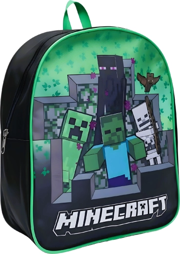 Zaino per bambini Minecraft con motivo Creeper, Zombie, Enderman e Skeleton