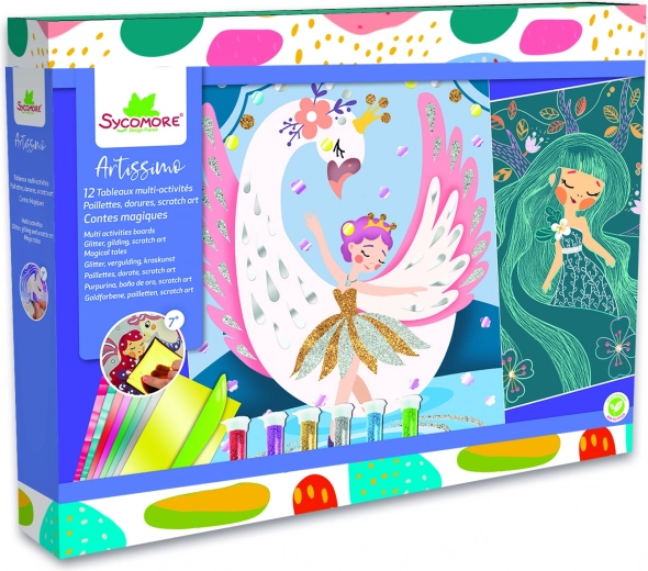 Artissimo XXL set creativo – incisione, fogli metallici e glitter: storie magiche