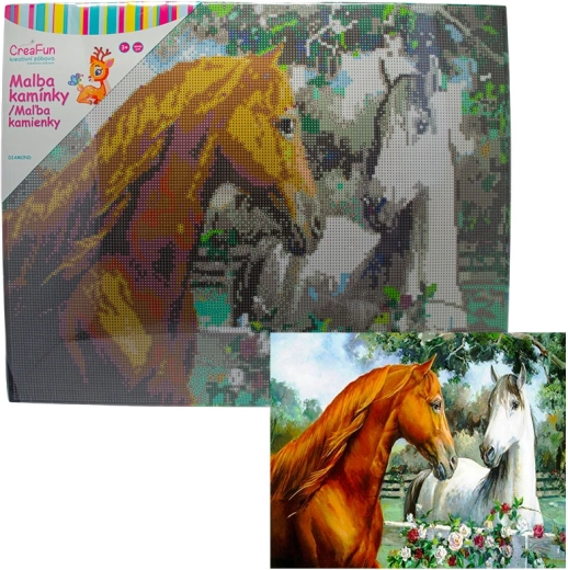 Pittura diamantata cavalli 40 × 50 cm