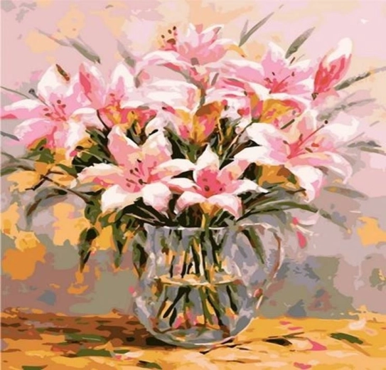 Norimpex Dipingi con i numeri Gigli in vaso 40 × 50 cm