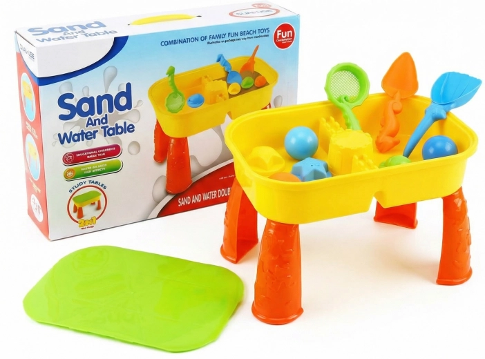 Tavolino per bambini per sabbia e acqua con accessori (8 pz)