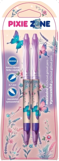 Penna cancellabile Pixie Crew Farfalle, 2 pezzi