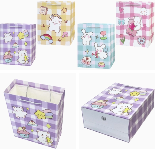 Busta regalo in carta con personaggio cartoon 32 × 26 × 12 cm