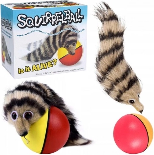 Pallina interattiva con scoiattolo a batterie
