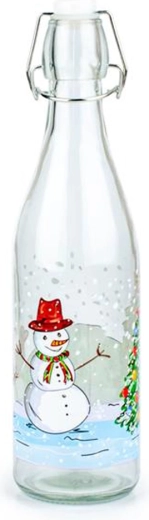 Bottiglia in vetro con chiusura a clip Toro 260 ml – pupazzo di neve
