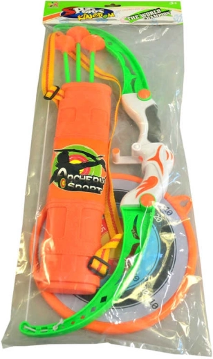 Arco per bambini con frecce a ventosa e bersaglio 54 cm