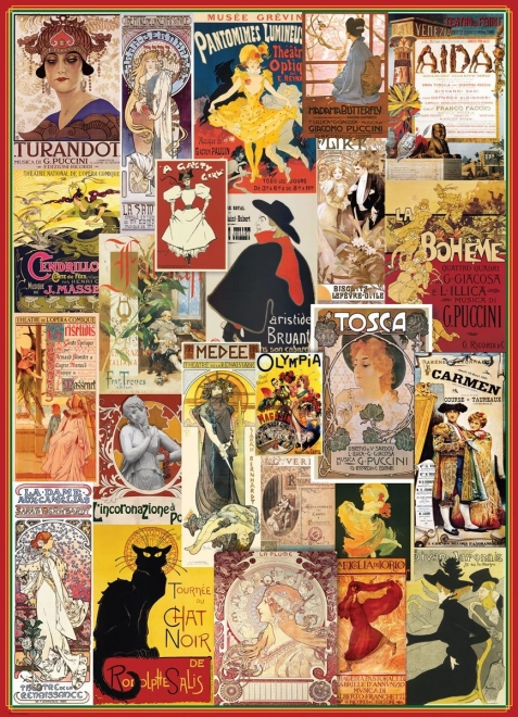 Puzzle Vintage poster d’opera e teatro 1000 pezzi EUROGRAPHICS
