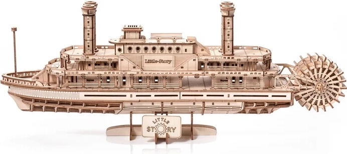 Puzzle 3D in legno Little Story battello a vapore