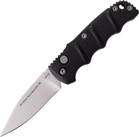 Böker Plus AKS-74 mini coltello tattico automatico 6,4 cm, alluminio nero