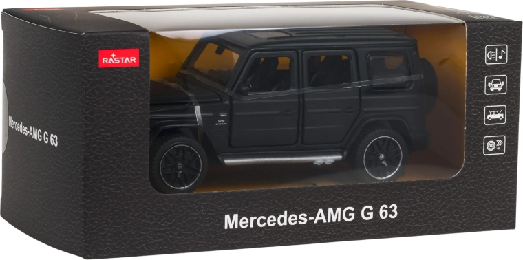 Modello in metallo 1:32 MERCEDES-AMG G 63 con funzioni, nero – RASTAR