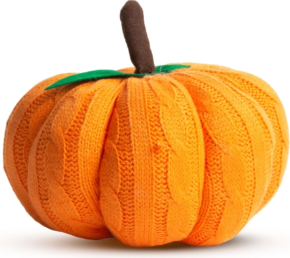 Decorazione tessile a forma di zucca di Halloween arancione 20 × 20 × 18 cm