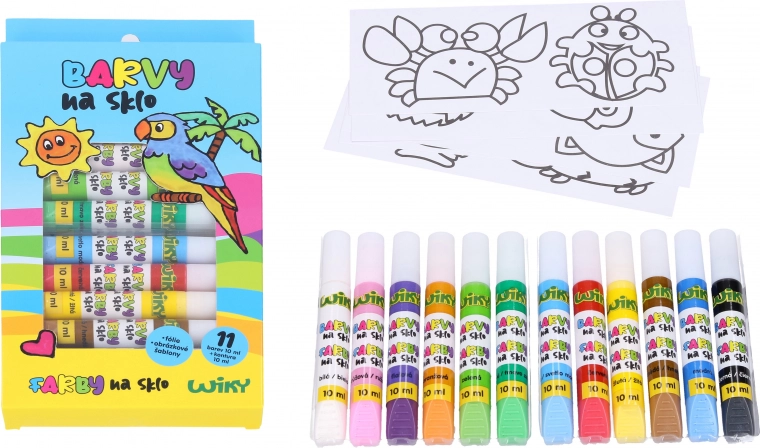 Colore per vetro set 11+1 10 ml