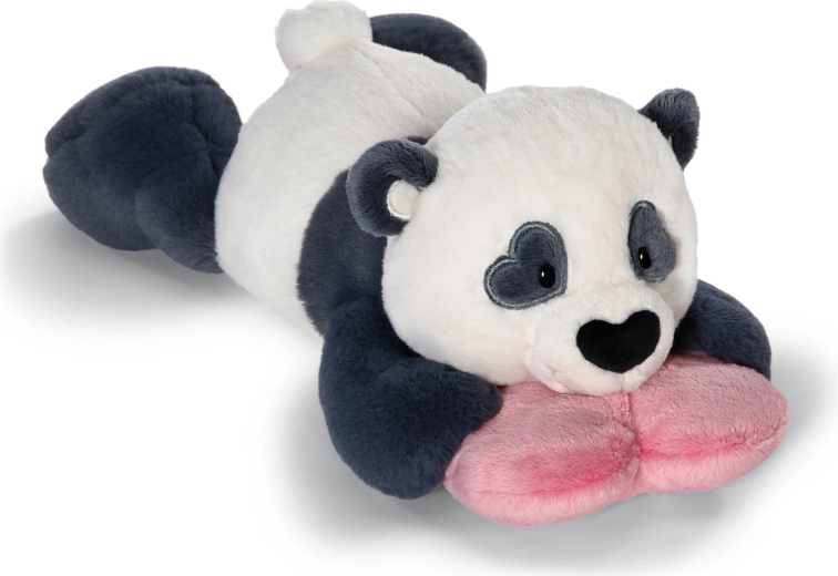 Nici panda di peluche Love con cuoricino, sdraiata 20 cm