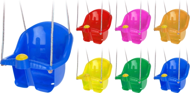 Altalena sospesa per bambini con corda – mix di colori