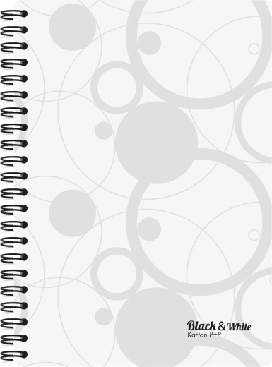 Blocco ad anelli A4 con doppia spirale, bianco, copertine in PP