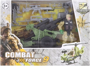 Set militare con cannone per bambini