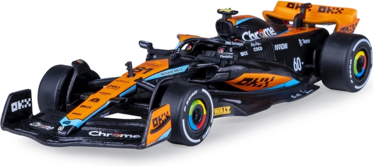 Modello dell'auto McLaren MCL60 2023 Diecast 1:43 nero
