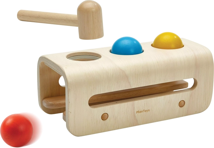 PlanToys martello in legno con palline