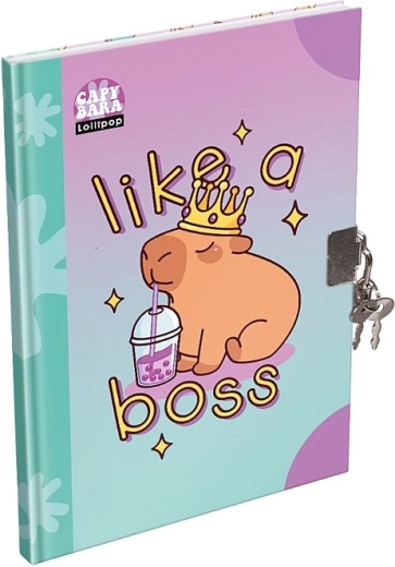 Diario LizzyCard A5 Capybara con lucchetto