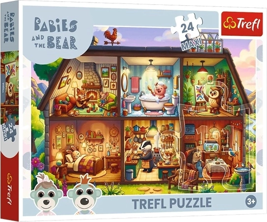 Maxi puzzle per bambini Storie pelose, 24 pezzi