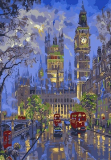 Norimpex pittura con diamanti Londra di notte 30 × 40 cm