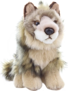 coyote di peluche seduto 18 cm